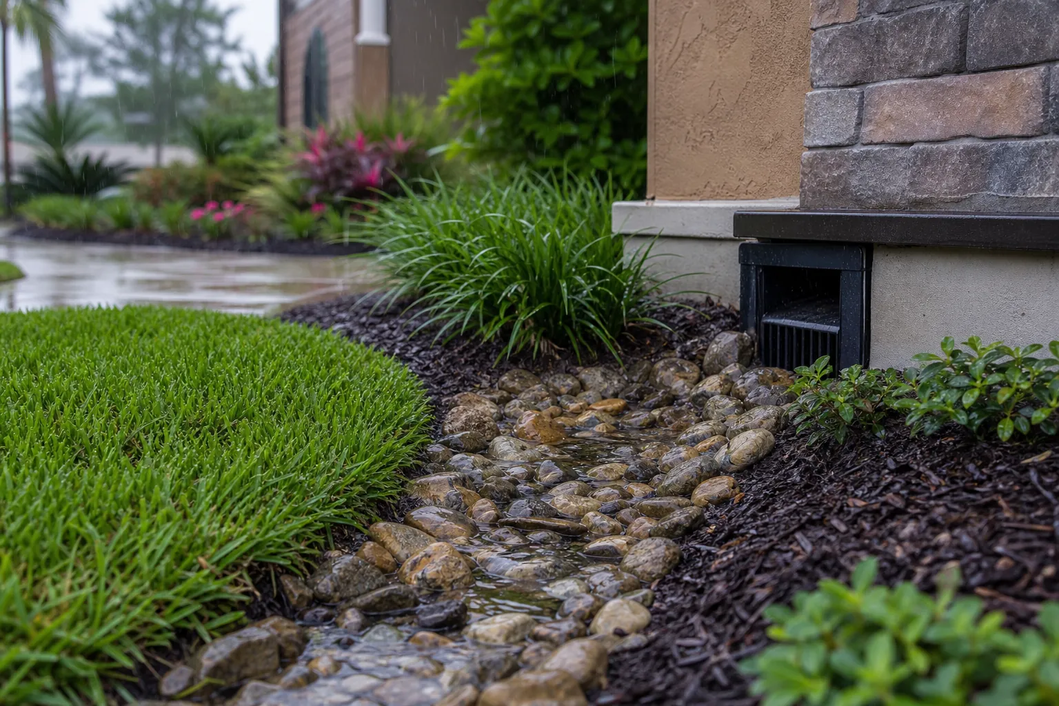 Editorial illustration of Begin With Drainage, Not the Weather Forecast in Florida