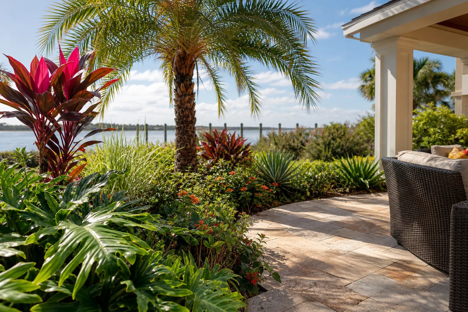 Editorial illustration of Choose Plants Suited to Coastal Florida