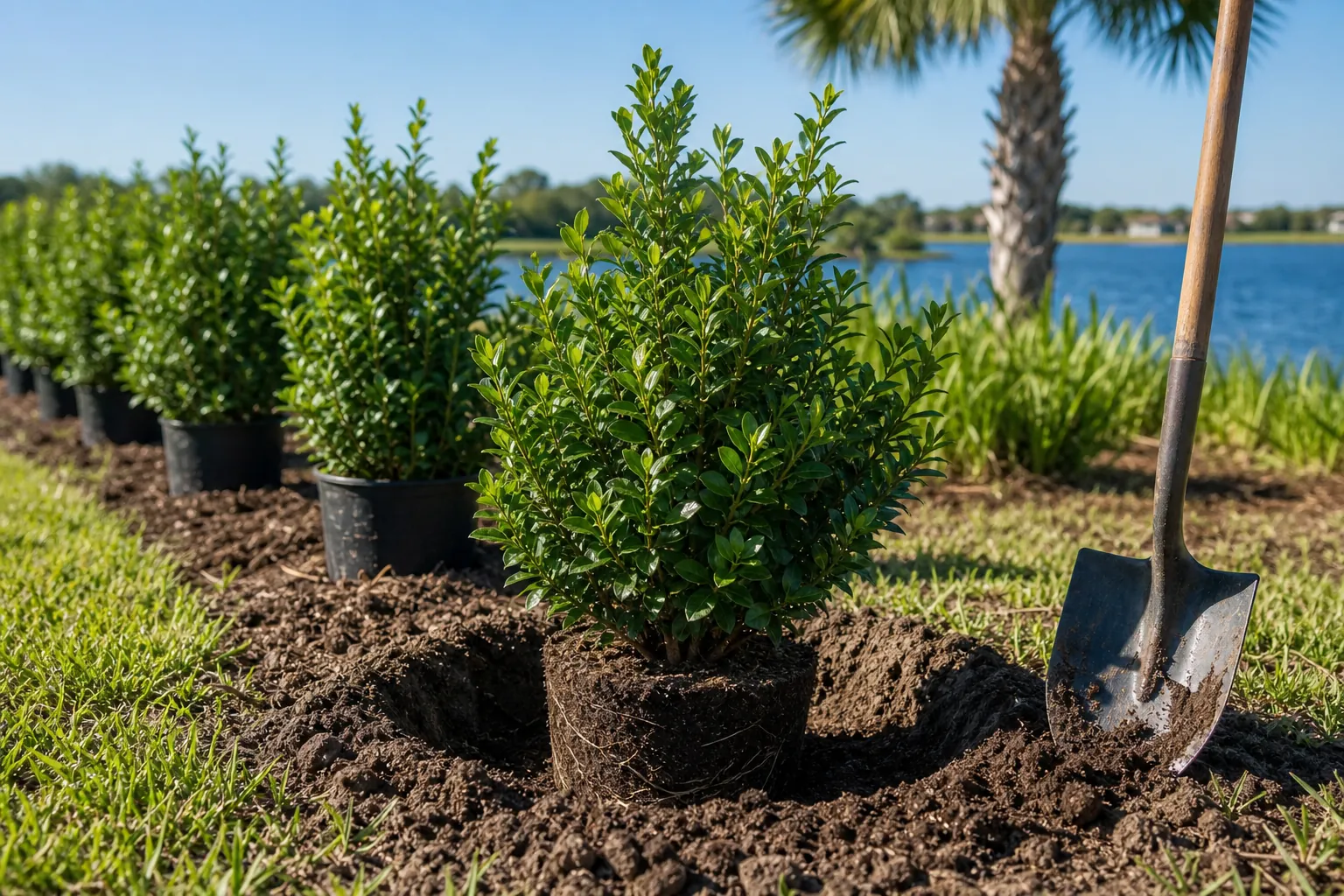 Editorial illustration of When Is the Best Time to Plant Privacy Shrubs in St. Augustine? in Florida