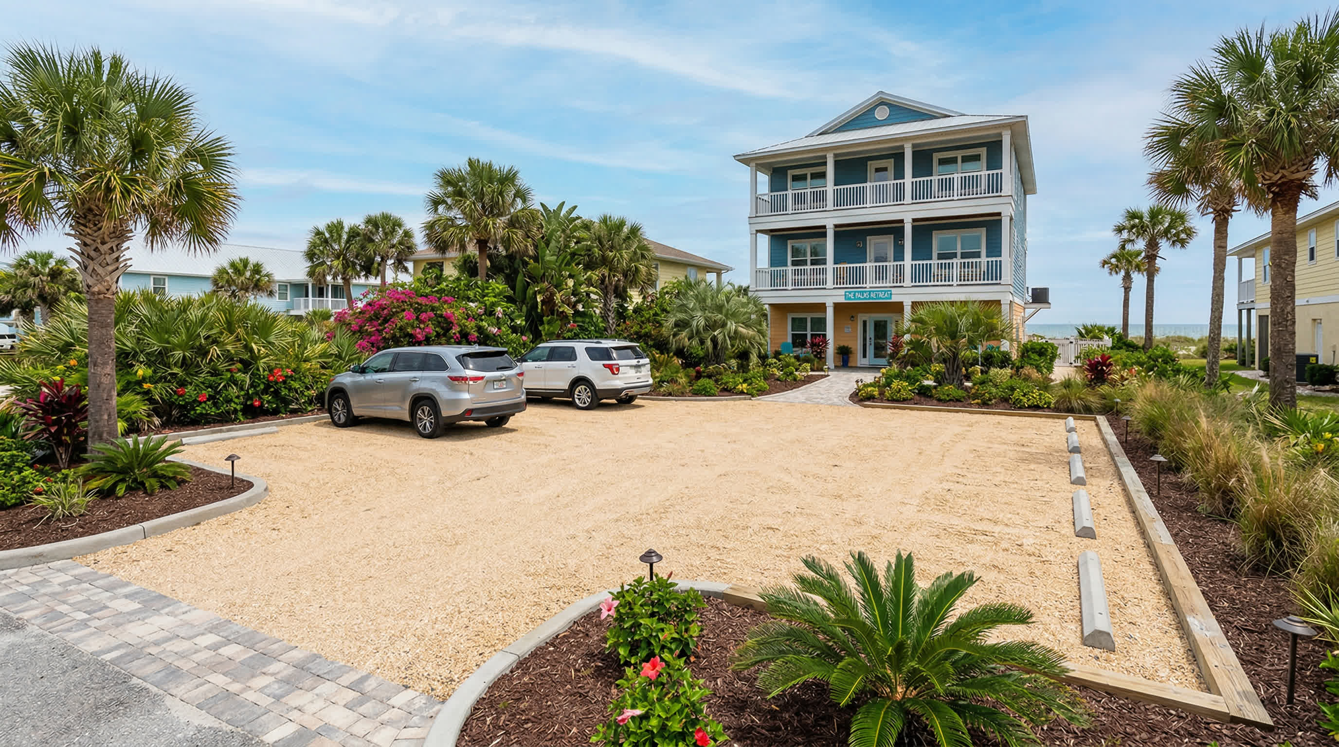 Coquina shell delivered by dump trailer to Daytona Beach FL residential and commercial properties | Tropical Yards | Coquina shell delivery Daytona Beach, LPGA, Port Orange border