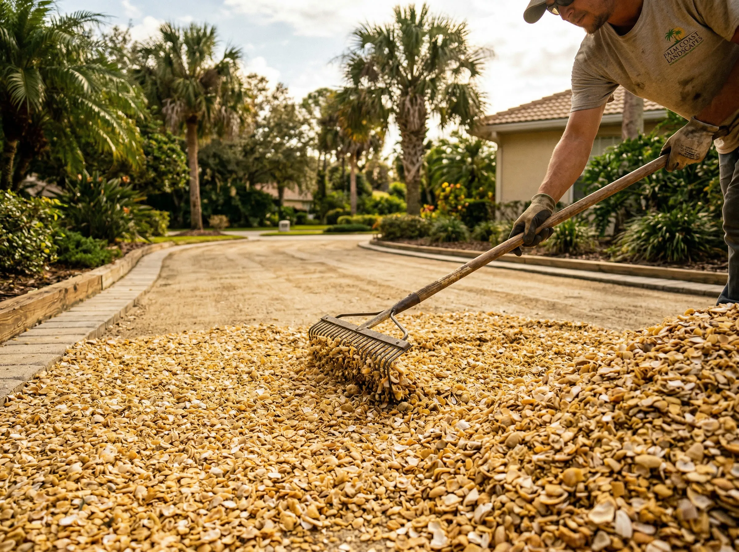 Coquina Shell Delivery in Palm Coast, FL: Prices, Coverage Calculator, and Exact Delivery Zones | Tropical Yards St Augustine, FL